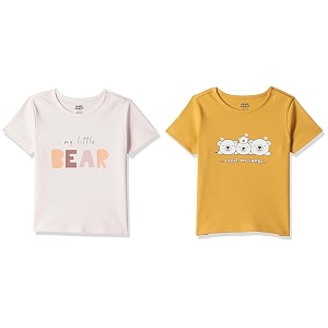 amazon brand - jam amp honey baby39s boy amp girl comfy 100 soft pure cotton printed snap up full-sleeve unisex regular fit t-shirt