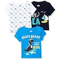 Amazon Brand - Jam &amp; Honey Baby Boys 100% Cotton Printed Half Sleeves T-Shirt | Age 2-12 Years (Pack of 3)