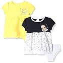 Amazon Brand - Jam &amp; Honey baby-girls 100% Soft &amp; Pure Cotton Above the Knee Long Sleeve Casual Dress with Panty Set