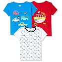 Amazon Brand - Jam &amp; Honey Baby Boys 100% Cotton Printed Half Sleeves T-Shirt | Age 2-12 Years (Pack of 3)