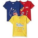 Amazon Brand - Jam &amp; Honey Regular Fit Baby Boys 100% Cotton Printed Half Sleeves T-Shirt | Age 2-12 Years