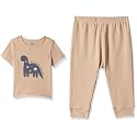 Amazon Brand - Jam &amp; Honey Baby's Boy &amp; Girl Comfy 100% Soft Pure Cotton Printed Snap Up Full-Sleeve Unisex Regular Fit T-Shirt