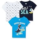 Amazon Brand - Jam &amp; Honey Baby Boys 100% Cotton Printed Half Sleeves T-Shirt | Age 2-12 Years (Pack of 3)