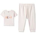 Amazon Brand - Jam &amp; Honey Baby's Boy &amp; Girl Comfy 100% Soft Pure Cotton Printed Snap Up Full-Sleeve Unisex Regular Fit T-Shirt