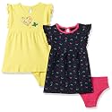 Amazon Brand - Jam &amp; Honey baby-girls 100% Soft &amp; Pure Cotton Above the Knee Long Sleeve Casual Dress with Panty Set