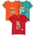 Amazon Brand - Jam &amp; Honey Boys Cotton Graphic Printed Half Sleeves T-Shirt | Regular Fit | Soft &amp; Breathable (Available in Pack of 3 &amp; Pack of 5) (2 to 8 Years)