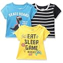 Amazon Brand - Jam &amp; Honey Baby Boys 100% Cotton Printed Half Sleeves T-Shirt | Age 2-12 Years (Pack of 3)