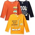 Amazon Brand - Jam &amp; Honey Baby Boy's Full Sleeves T-Shirt | 100% Cotton Printed Regular Fit T-Shirts | New Born Baby Clothes - 0 to 24 Months (Pack of 3)