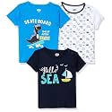 Amazon Brand - Jam &amp; Honey Baby Boys 100% Cotton Printed Half Sleeves T-Shirt | Age 2-12 Years (Pack of 3)