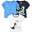 Amazon Brand - Jam &amp; Honey Baby Boys 100% Cotton Printed Half Sleeves T-Shirt | Age 2-12 Years (Pack of 3)