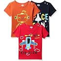 Amazon Brand - Jam &amp; Honey Baby Boys 100% Cotton Printed Half Sleeves T-Shirt | Age 2-12 Years (Pack of 3)