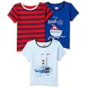 Amazon Brand - Jam &amp; Honey Baby Boys 100% Cotton Printed Half Sleeves T-Shirt | Age 2-12 Years (Pack of 3)