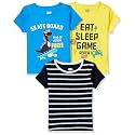 Amazon Brand - Jam &amp; Honey Baby Boys 100% Cotton Printed Half Sleeves T-Shirt | Age 2-12 Years (Pack of 3)