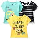 Amazon Brand - Jam &amp; Honey Baby Boys 100% Cotton Printed Half Sleeves T-Shirt | Age 2-12 Years (Pack of 3)