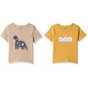 Amazon Brand - Jam &amp; Honey Baby's Boy &amp; Girl Comfy 100% Soft Pure Cotton Printed Snap Up Full-Sleeve Unisex Regular Fit T-Shirt