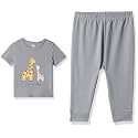 Amazon Brand - Jam &amp; Honey Baby's Boy &amp; Girl Comfy 100% Soft Pure Cotton Printed Snap Up Full-Sleeve Unisex Regular Fit T-Shirt