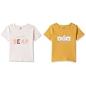 Amazon Brand - Jam &amp; Honey Baby's Boy &amp; Girl Comfy 100% Soft Pure Cotton Printed Snap Up Full-Sleeve Unisex Regular Fit T-Shirt