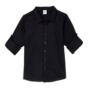 amazon brand - symbol regular fit boys 100 cotton solid print full sleeves shirt  age 2-12 years