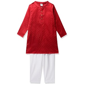 amazon brand - jam amp honey boy39s cotton festive printed kurta amp pant set which is both comfortable and stylish