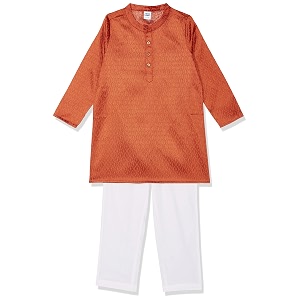 amazon brand - jam amp honey boy39s cotton festive printed kurta amp pant set which is both comfortable and stylish
