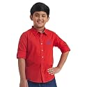 Amazon Brand - Symbol Regular Fit Boys 100% Cotton Solid Print Full Sleeves Shirt | Age 2-12 Years