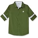 Amazon Brand - Symbol Regular Fit Boys 100% Cotton Solid Print Full Sleeves Shirt | Age 2-12 Years