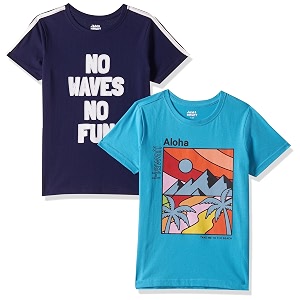 amazon brand - jam amp honey mix pattern regular fit boys 100 cotton printed half sleeves t-shirt  age 2-12 years