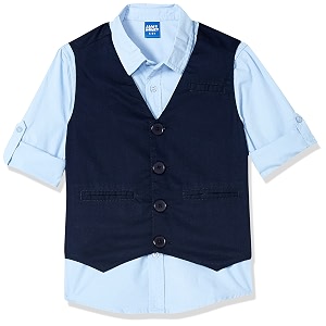 amazon brand - jam amp honey boys style duo elevate any outfit with shirt amp waistcoat combo birthday party to school function perfect for every occasion