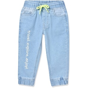 amazon brand - jam amp honey boys elasticated regular fit denim jeans jogger