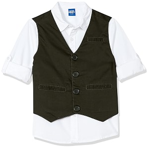 amazon brand - jam amp honey boys style duo elevate any outfit with shirt amp waistcoat combo birthday party to school function perfect for every occasion