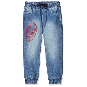 amazon brand - jam amp honey boys elasticated regular fit denim jeans jogger