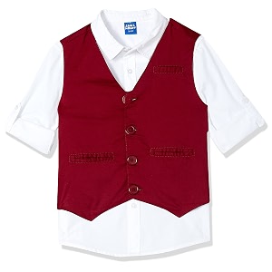 amazon brand - jam amp honey boys style duo elevate any outfit with shirt amp waistcoat combo birthday party to school function perfect for every occasion