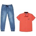 Amazon Brand - Jam &amp; Honey Boys Elasticated Regular Fit Denim Jeans (Jogger)