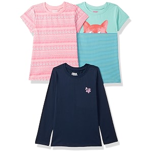 amazon brand - jam amp honey girls 100 cotton printed half sleeves t-shirt  age 2-12 years pack of 3