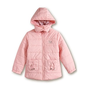 amazon brand - symbol girls girls quilted winter jacket with detachable hood  age 2-12 years
