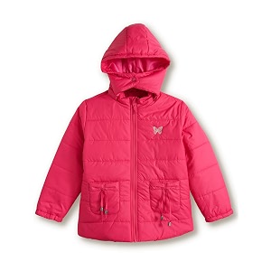 amazon brand - symbol girls girls quilted winter jacket with detachable hood  age 2-12 years