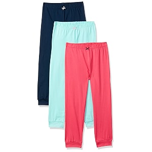 amazon brand - jam amp honey girl39s pack of 3 100 cotton comfortable amp durable knitted lightweight pajamatrackpant