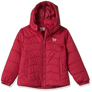 amazon brand - symbol girls girls quilted winter jacket with detachable hood  age 2-12 years