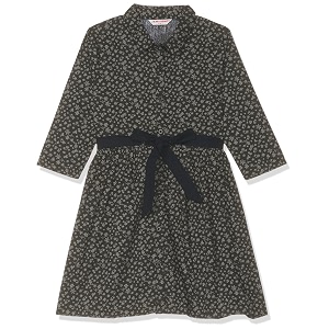 amazon brand - jam amp honey knee-length cotton frocks western floral printed casual dress for girls  ages 2-12