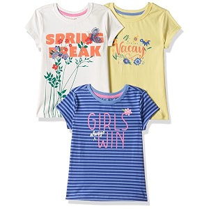 amazon brand - jam amp honey regular fit girls 100 cotton printed half sleeves t-shirt  age 2-12 years
