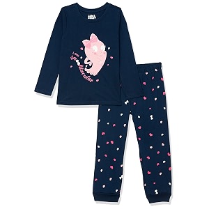 amazon brand - jam amp honey girl39s cotton pajama set