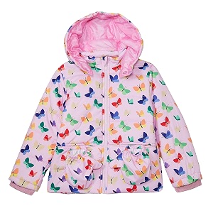 amazon brand - symbol girls girls quilted standard length winter jacket with detachable hood