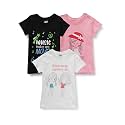 Amazon Brand - Jam &amp; Honey Girls Cotton Graphic Printed Half Sleeves T-Shirt | Regular Fit | Soft &amp; Breathable | Age 9-16 Years (Available in Pack of 5 &amp; Pack of 3)