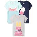 Amazon Brand - Jam &amp; Honey Girl's Printed Regular Fit T-Shirt (AW20GTHSPO3_Multi 30 9 Years-10 Years)