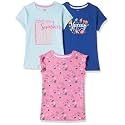 Amazon Brand - Jam &amp; Honey Girls Cotton Graphic Printed Half Sleeves T-Shirt | Regular Fit | Soft &amp; Breathable | Age 9-16 Years (Available in Pack of 5 &amp; Pack of 3)