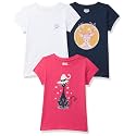 Amazon Brand - Jam &amp; Honey Girls 100% Cotton Printed Half Sleeves T-Shirt | Age 2-12 Years (Pack of 3)