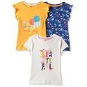 Amazon Brand - Jam &amp; Honey Regular Fit Girls 100% Cotton Printed Half Sleeves T-Shirt | Age 2-12 Years