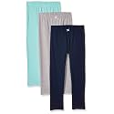 Amazon Brand - Jam &amp; Honey Girl's Pack of 3 100% Cotton Comfortable &amp; Durable Knitted lightweight Pajama/TrackPant