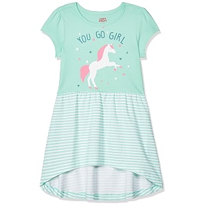 amazon brand - jam amp honey girls girls 100 cotton printed knee length one piece dress  age 2-12 years
