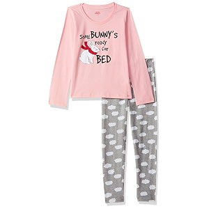 amazon brand - jam amp honey girls night dress for girls  100 cotton printed full sleeves t-shirt amp pajama set  night suits for girls